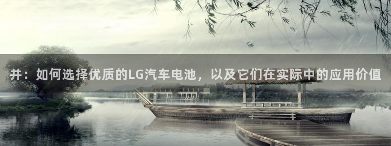 优发国际官网下载手机版：并：如何选择优质的LG汽车电池，以及它们在实际中的应用价值