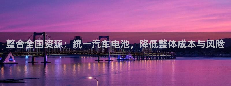 优发国际注册平台官网：整合全国资源：统一汽车电池，降低整体成本与风险